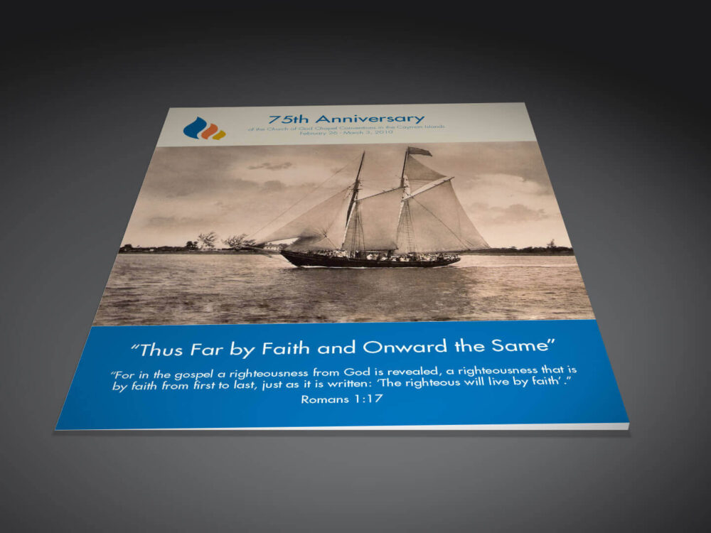 Church of God 75 Year Booklet Design